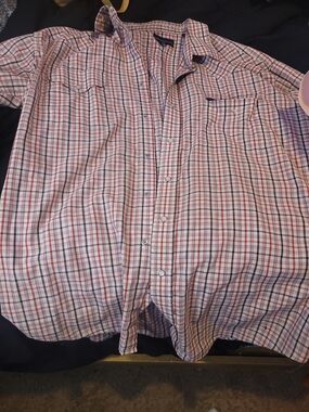 Panhandle Slim Red and White Plaid LONG SLEEVE Button-Down Shirt